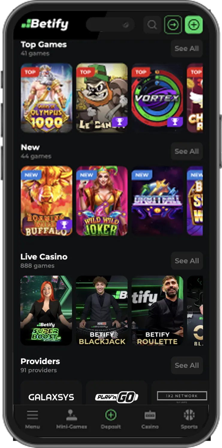 Betify Casino Download Mobiele App